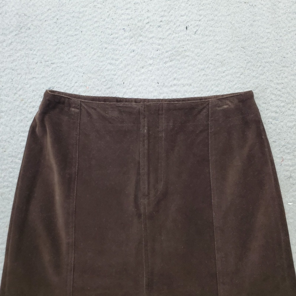 The Limited A-Line Skirt Womens Size 6 Brown Corduroy‎ Stretch Fitted Classic - Picture 7 of 8